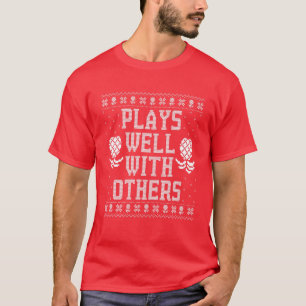 Plays Well With Others Pineapple Swinger Christmas T-Shirt