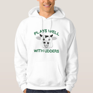 Plays Well With Udders Hoodie