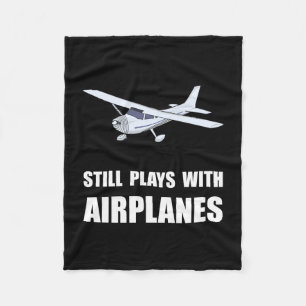 Plays With Aeroplanes Fleece Blanket