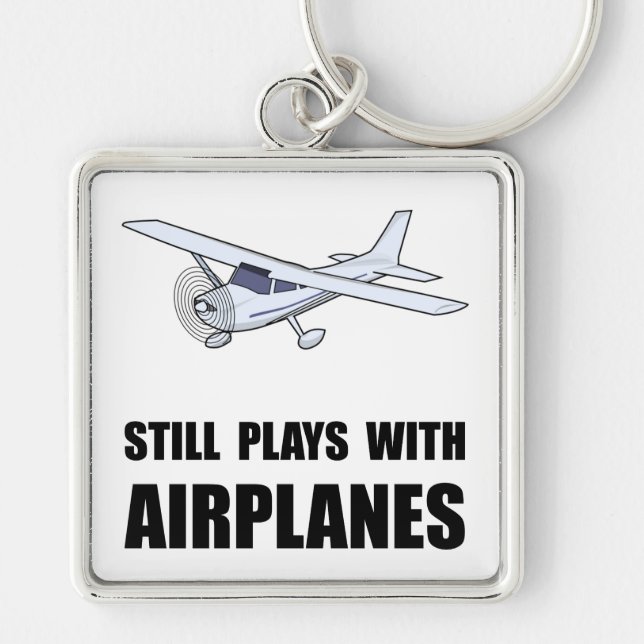 Plays With Aeroplanes Key Ring (Front)