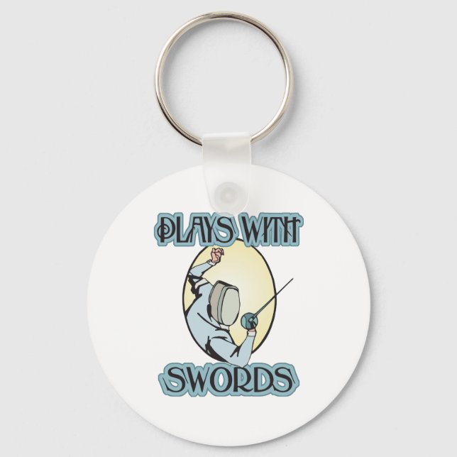 Plays with Swords Key Ring (Front)