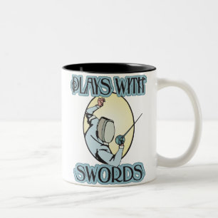 Plays with Swords Two-Tone Coffee Mug