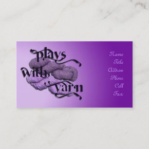 plays with yarn business card