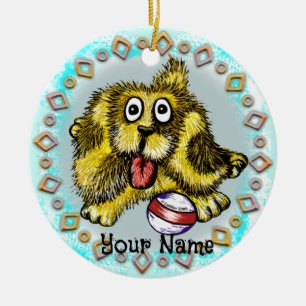 Playtime Dog Ceramic Tree Decoration