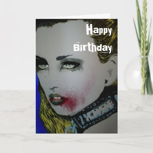 'Playtime Pet' Zombie Birthday Card (Front)