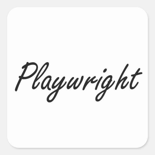 Playwright Artistic Job Design Square Sticker (Front)