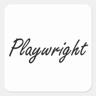 Playwright Artistic Job Design Square Sticker