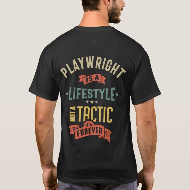 Playwright Job Title Gift T-Shirt (Back)