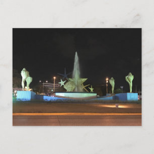 Plaza Caracol Fountain, Cancun Postcard