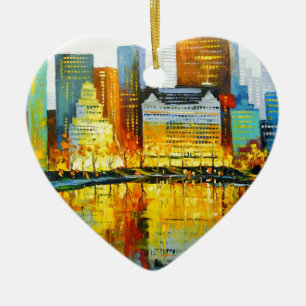 Plaza Central Park Hotel in New York Ceramic Tree Decoration