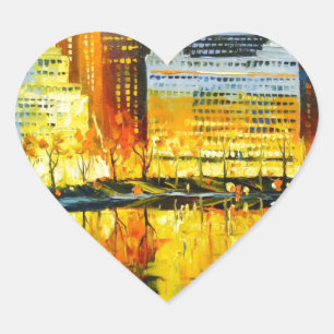 Plaza Central Park Hotel in New York Heart Sticker