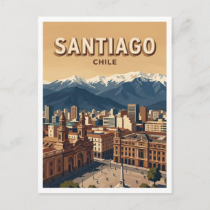 Plaza de Armas Santiago Chile Postcard