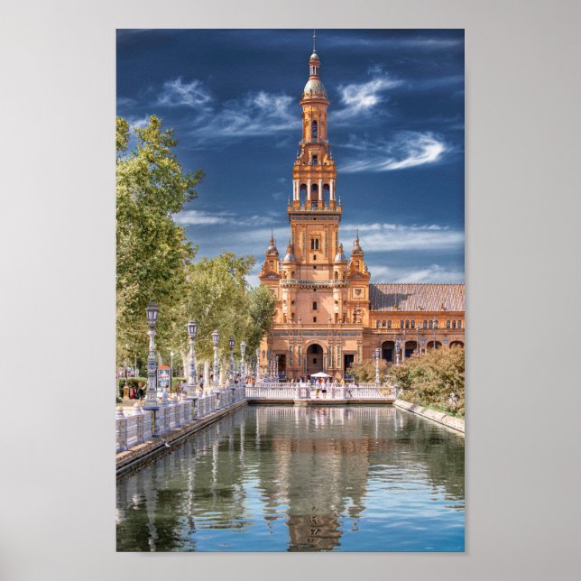 Plaza de España in Sevilla, Spain Poster (Front)