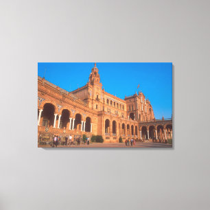 Plaza de Espana in Seville, Spain. Canvas Print
