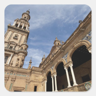 Plaza de Espana, Seville, Andalusia, Spain Square Sticker