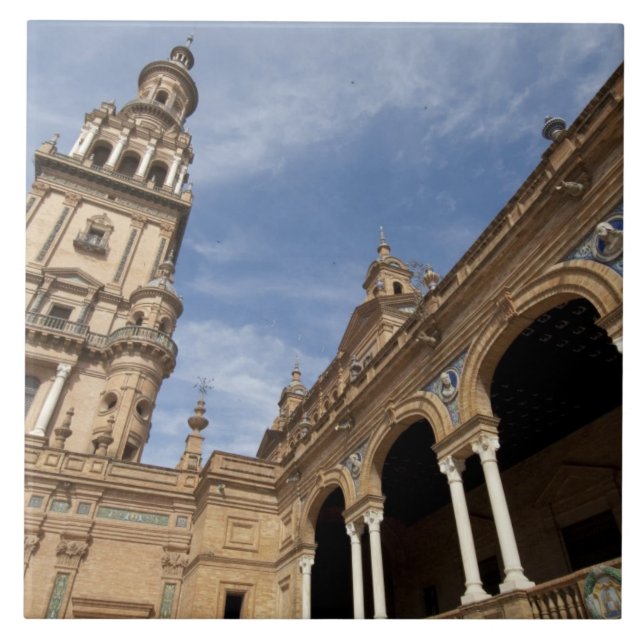 Plaza de Espana, Seville, Andalusia, Spain Tile (Front)