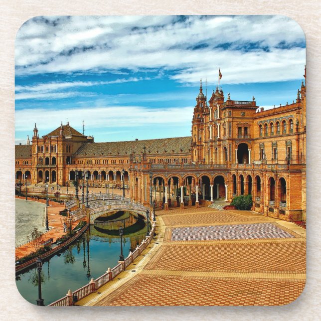 Plaza de Espana, Seville. Spain Coaster (Front)