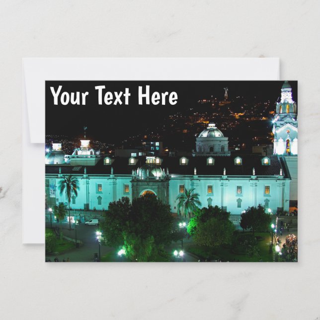 Plaza de la Independencia, Quito, Ecuador card (Front)