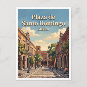 Plaza de Santo Domingo Mexico City Postcard