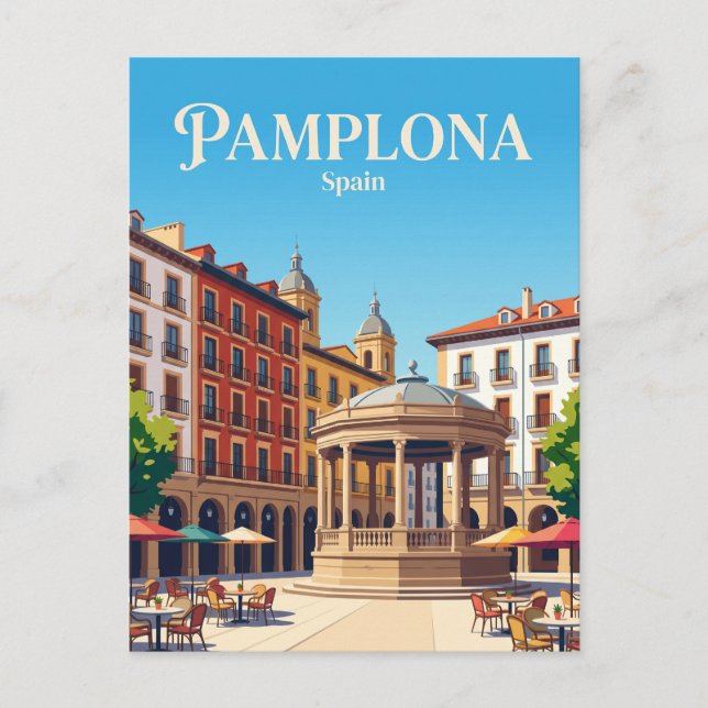 Plaza del Castillo Spain Postcard (Front)