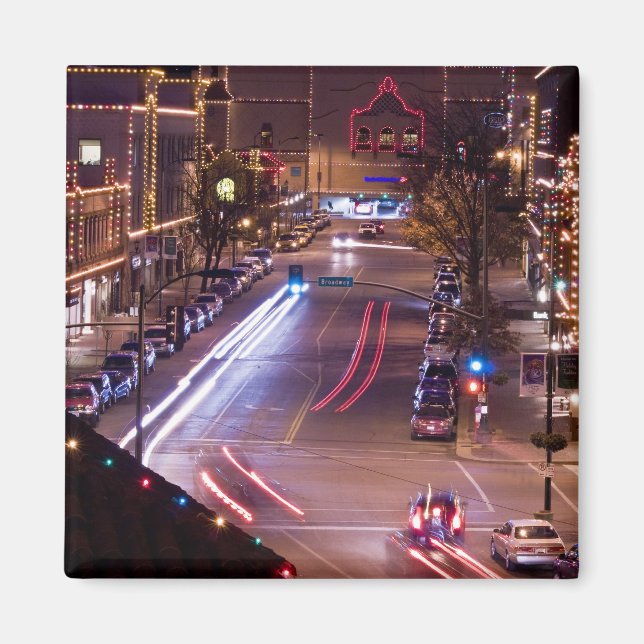 Plaza Evening at Christmas Magnet (Front)