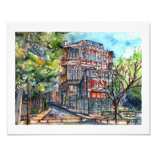 Plaza Joaquín Edwards Bello (watercolor) Photo Print