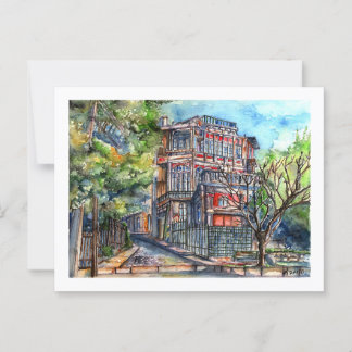 Plaza Joaquín Edwards Bello (watercolor) Postcard