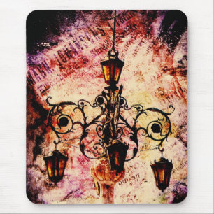 Plaza Light Pink Grunge Mouse Mat