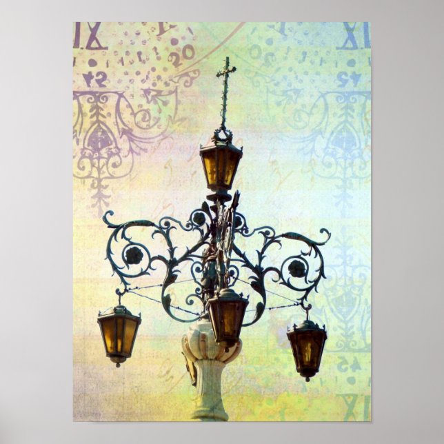 Plaza Light With Pastel Background Poster (Front)