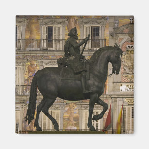 Plaza Mayor with statue of Filipe III, Madrid, Magnet