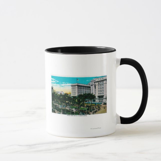 Plaza Park and U.S. Grant HotelSan Diego, CA Mug (Right)