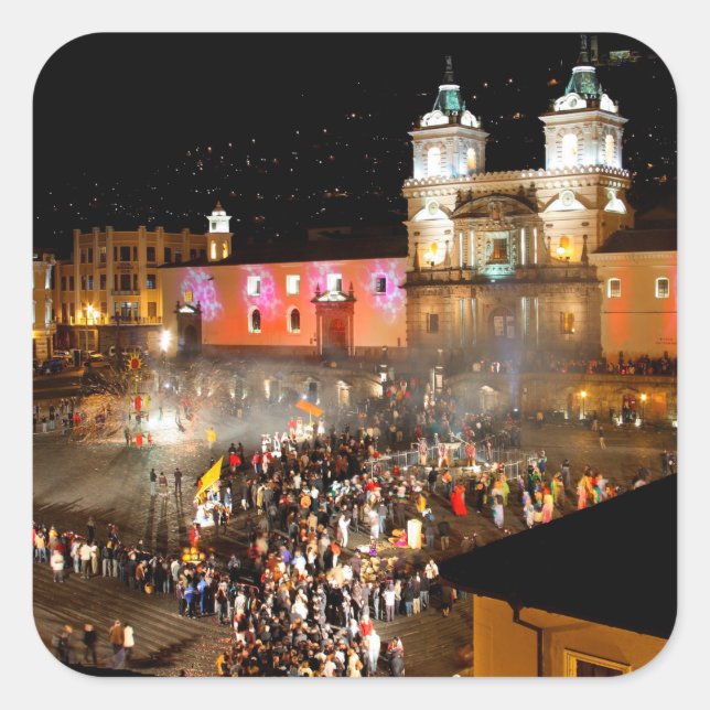 Plaza San Francisco Square Sticker (Front)