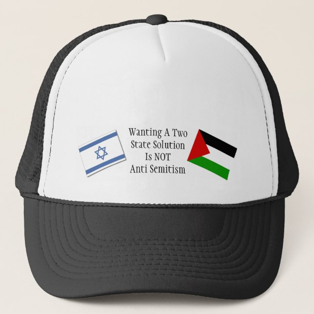 Plea for peace in the Middle East Trucker Hat (Front)