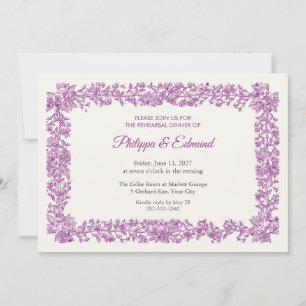 Pleached Ramage Rehearsal Dinner Invitation