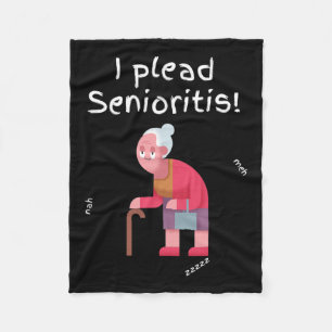 Plead Senioristis. Old Senior Man Woman Aging Alzh Fleece Blanket