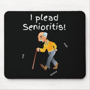 Plead Senioristis. Old Senior Man Woman Aging Alzh Mouse Mat