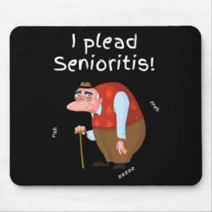 Plead Senioristis. Old Senior Man Woman Aging Alzh Mouse Mat