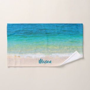 Pleasant Beach (with personalised name) Hand Towel
