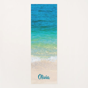 Pleasant Beach (with personalised name) Yoga Mat