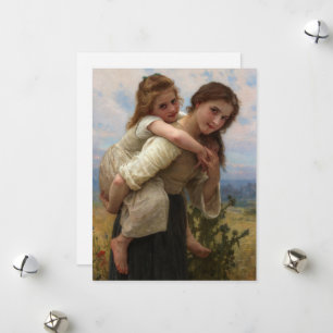 Pleasant Burden by William Adolphe Bouguereau Holiday Card