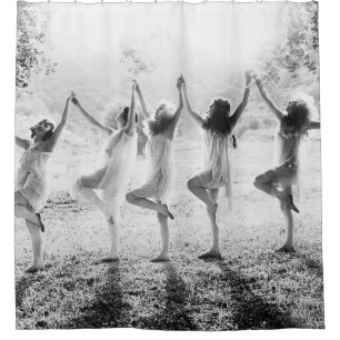 PLEASANT DREAMSwoman, pagan, spiritual, dance, wil Shower Curtain