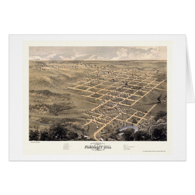 Pleasant Hill, MO Panoramic Map - 1869 (Front Horizontal)