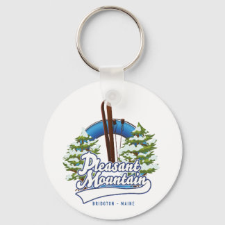 Pleasant Mountain Ski Bridgton logo. Key Ring