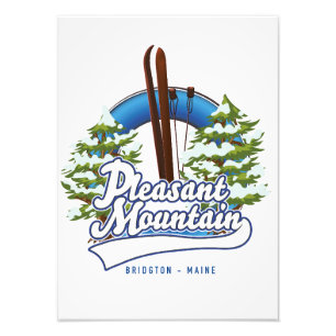 Pleasant Mountain Ski Bridgton logo. Photo Print