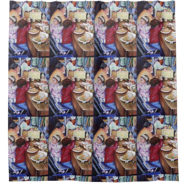 Pleasant Picnic, Mexico Shower Curtain (Front)
