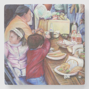 Pleasant Picnic, Mexico Stone Coaster