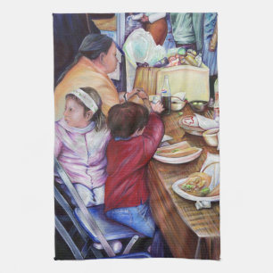 Pleasant Picnic, Mexico Tea Towel