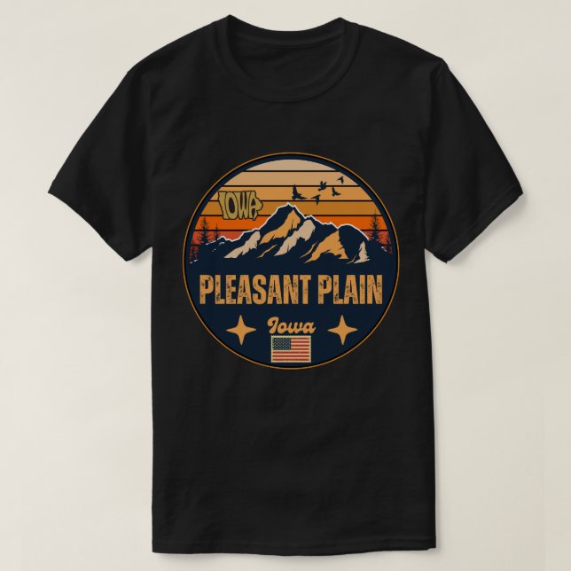 Pleasant Plain, Iowa T-Shirt (Design Front)