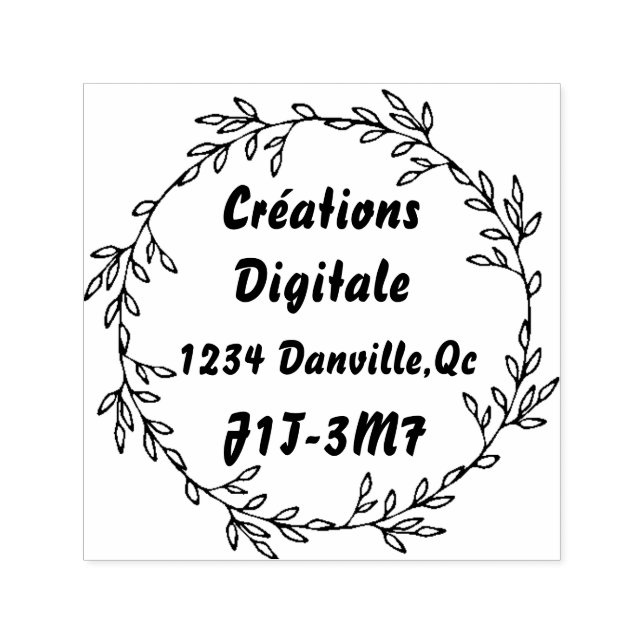 Pleasant round auto-ink pad self-inking stamp (Design)