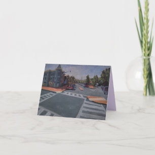 Pleasant Townscape Art Note Card